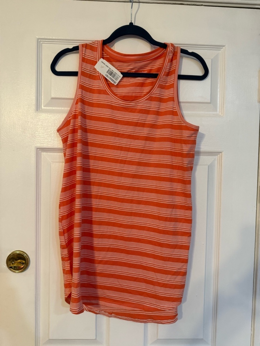 Striped Coral Tank Top - Sleeveless Casual Women's Top